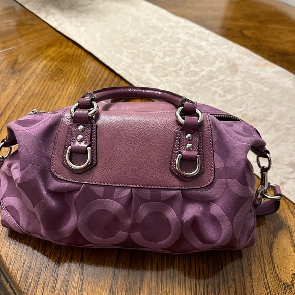 NWOT Coach Purple Sabrina Satchel. - Picture 2 of 12